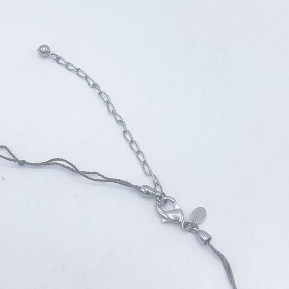 Chico's Silver Multi White & Crystal Small Beads Necklace Long - Picture 6 of 6